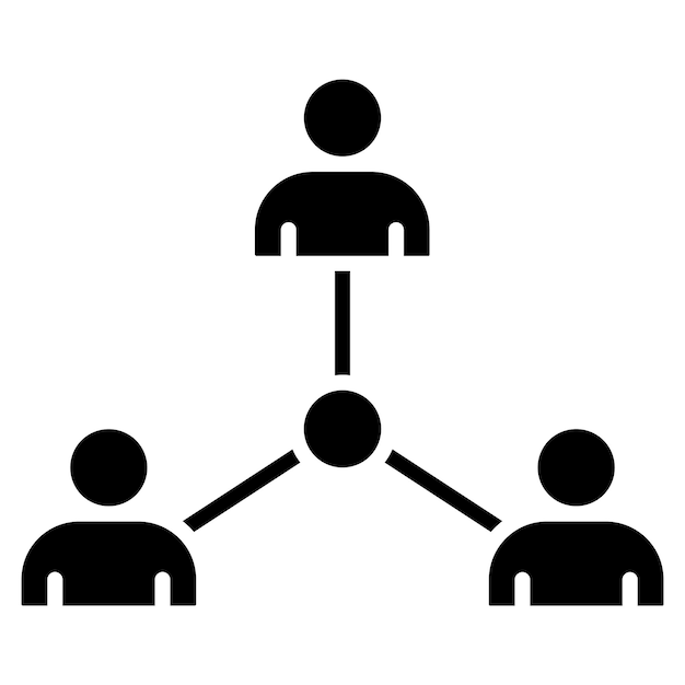 Reunión Glifo Ilustración Negro Sólido