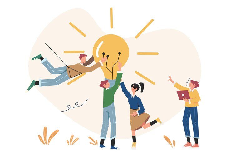 Vector reunión de negocios y lluvia de ideas para la búsqueda de nuevas soluciones