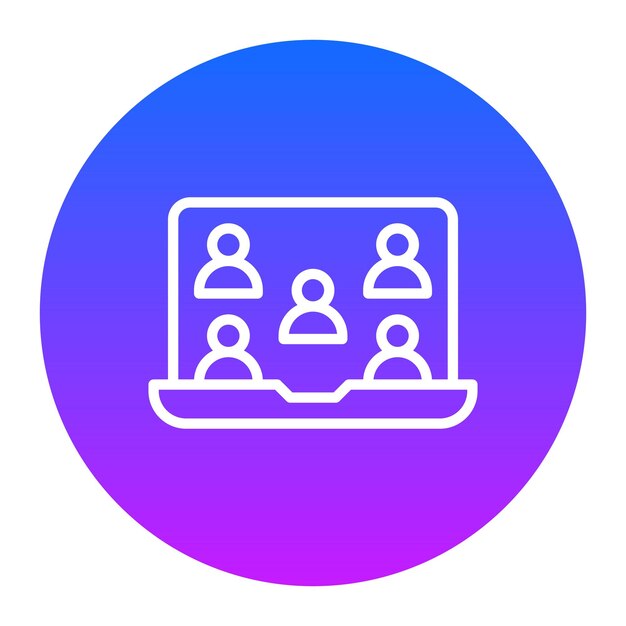 Reunión sobre la ilustración vectorial de portátiles