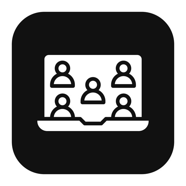 Reunión sobre la ilustración vectorial de portátiles