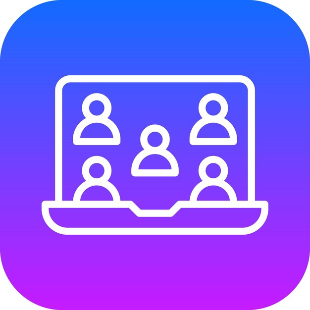 Reunión sobre la ilustración vectorial de portátiles