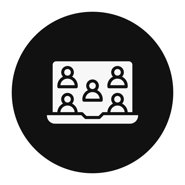 Reunión sobre la ilustración vectorial de portátiles