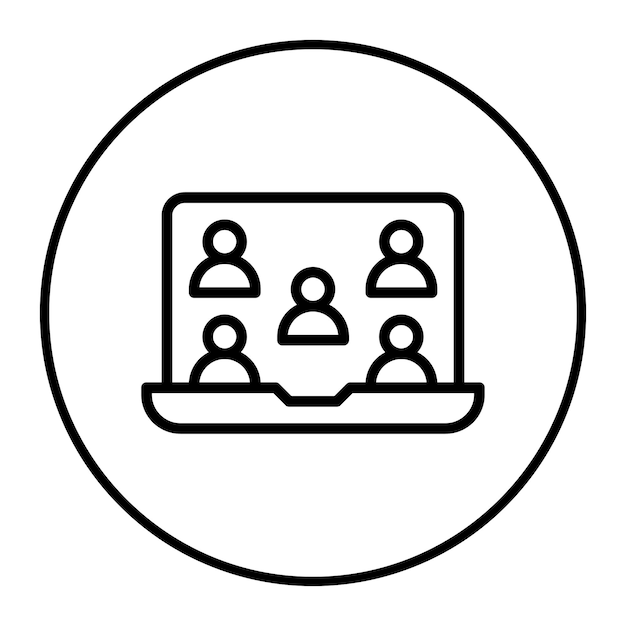 Reunión sobre la ilustración vectorial de portátiles