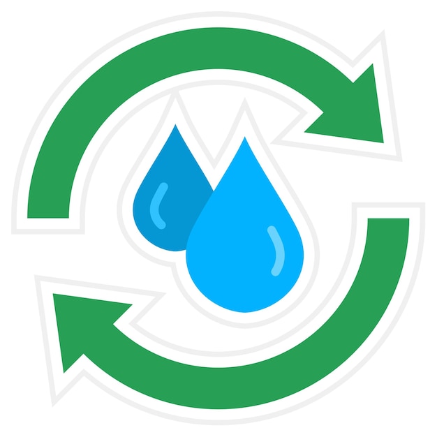 Vector reutilización del icono de agua