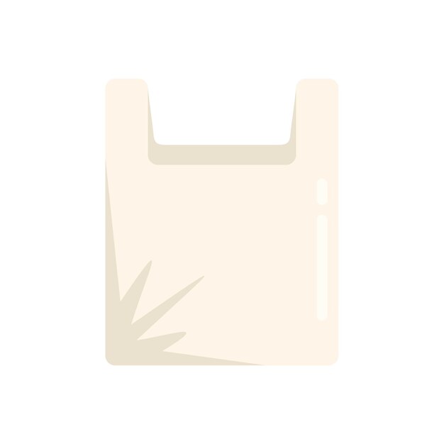 Reutilizar paquete icono vector plano Residuos basura Reciclar plástico aislado