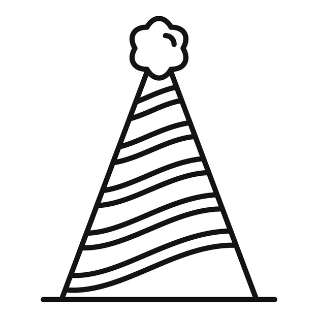 Revel carnaval sombrero icono contorno vector Annum sombrero para el cuerpo