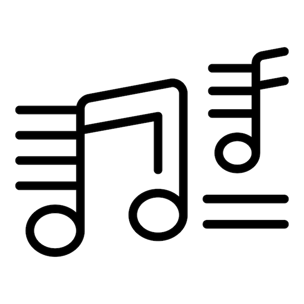 Revisar el icono de la aplicación de música contorno vector cliente social Ayuda en línea