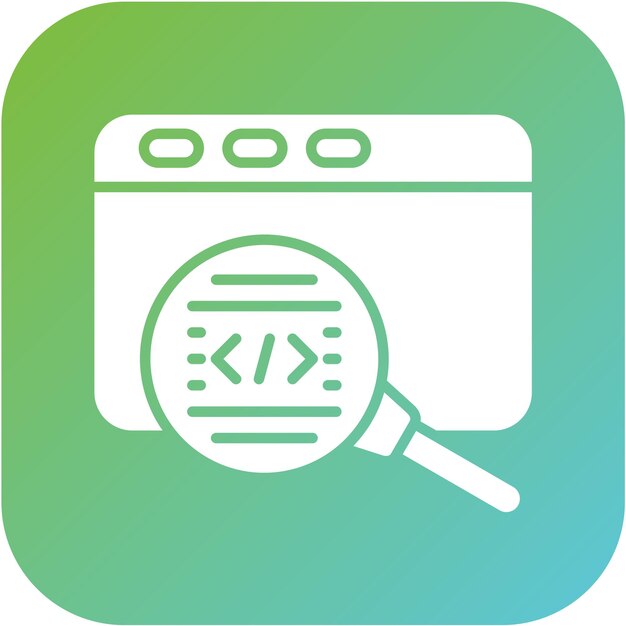 Revisión del código de diseño vectorial Estilo del icono