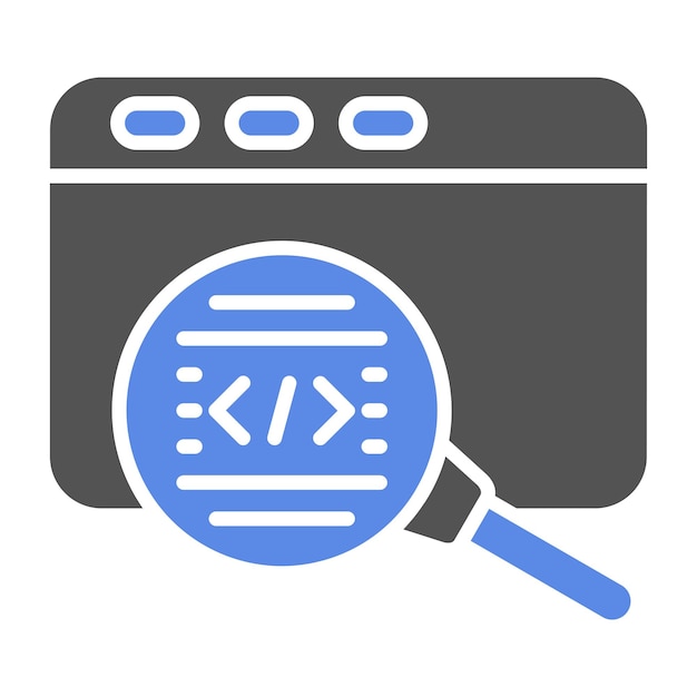 Revisión del código de diseño vectorial Estilo del icono