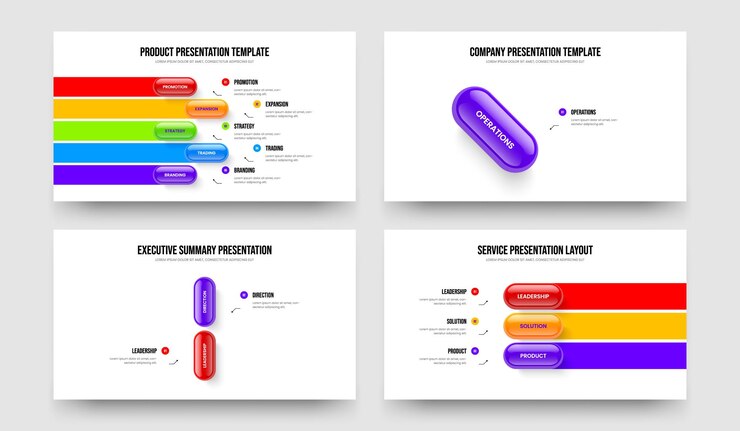 Vector revisión de negocios 5 1 2 3 diagrama de opciones colección de diseño de presentación