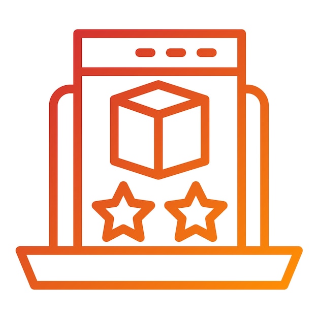Revisión del producto de diseño vectorial Estilo del icono