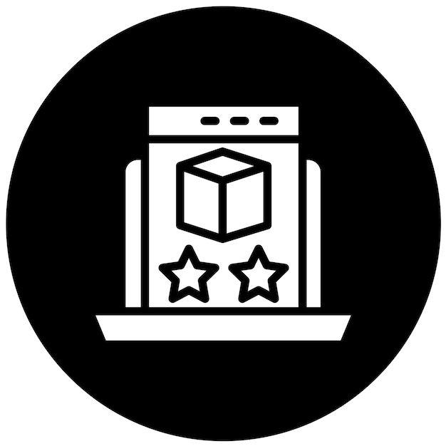 Revisión del producto de diseño vectorial Estilo del icono