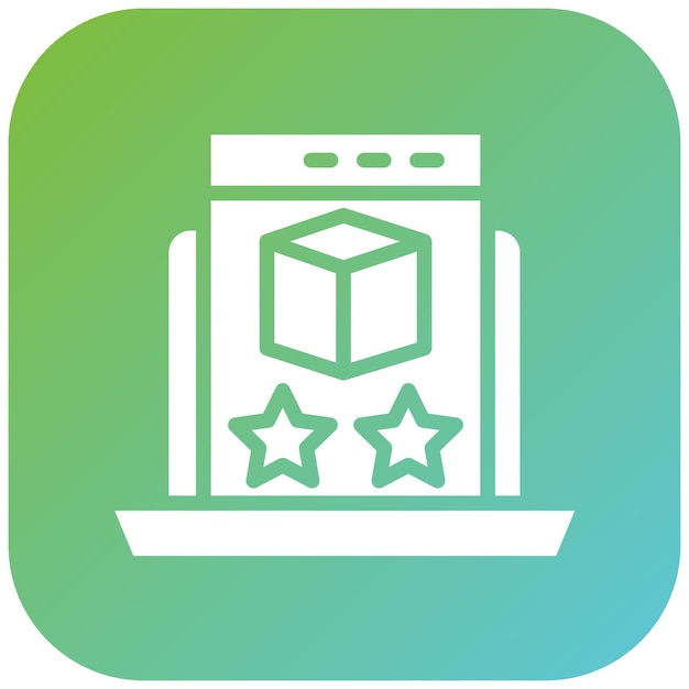 Revisión del producto de diseño vectorial Estilo del icono