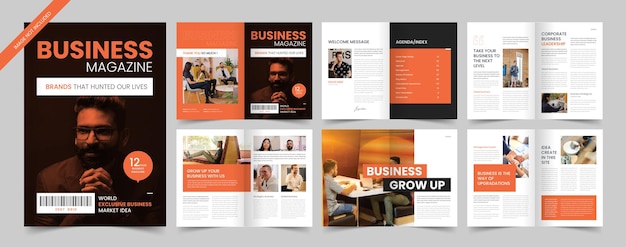 Revista de negocios plantilla A4 Revista Agencia corporativa