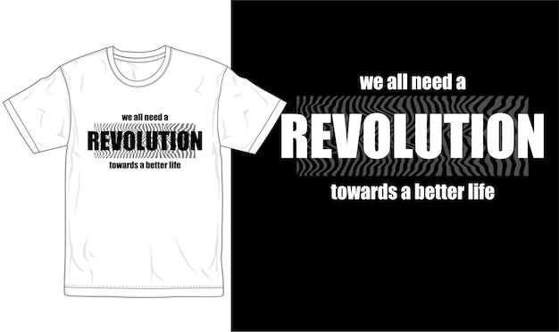 Revolución cita t shirt diseño gráfico vectorial