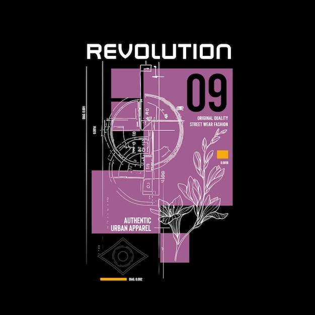 Vector revolución eslogan de tipografía para la moda camiseta impresión tee diseño gráfico ilustración vectorial