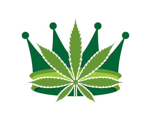 Rey del cannabis con corona