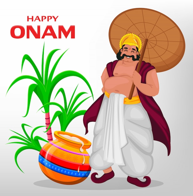 Rey mahabali, feliz festival de onam en kerala