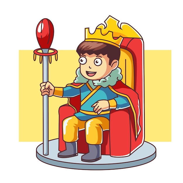 Rey sentado en el trono