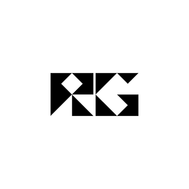 RG monograma diseño del logotipo letra texto nombre símbolo monocromo logotipo alfabeto carácter logotipo simple