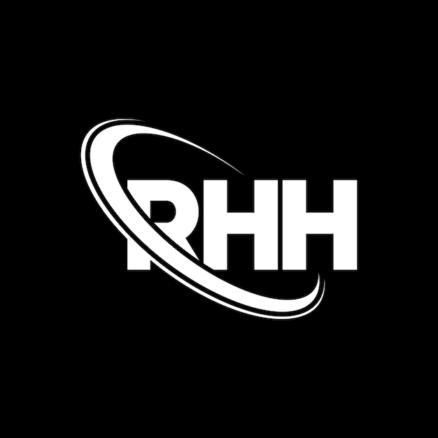 Rh logotipo rh letra rhh letra diseño de logotipo iniciales rhh logotipo vinculado con círculo y mayúscula logotipo monograma rhh tipografía para negocios de tecnología y marca inmobiliaria