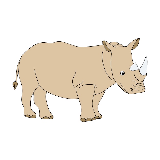 Rhino Clipart dibujos animados Animales salvajes Set de clipart para los amantes de la vida silvestre
