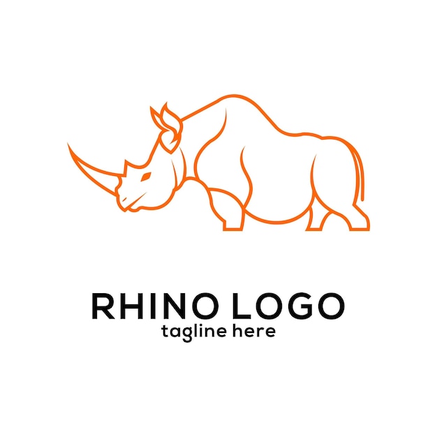 Vector rhino logo vector