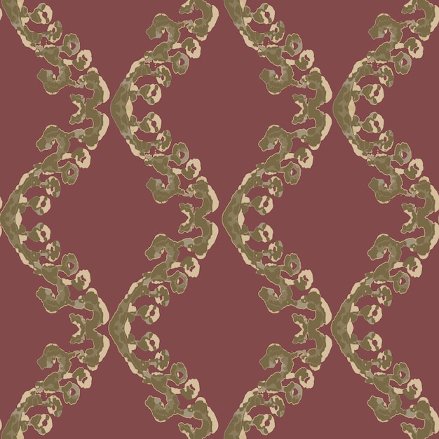Rhombus Ikat patrón vectorial Ogee impresión geométrica acuarela Batik diseño sin costuras abstracto kilim étnico vibrante alfombra alfombra chevrón motivo oro verde y rojo vintage moteado corbata tinte adorno