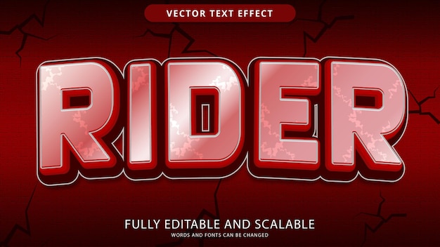 rider efecto de texto archivo eps editable