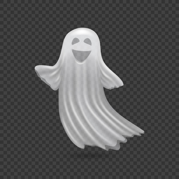 Riendo fantasma personaje de halloween