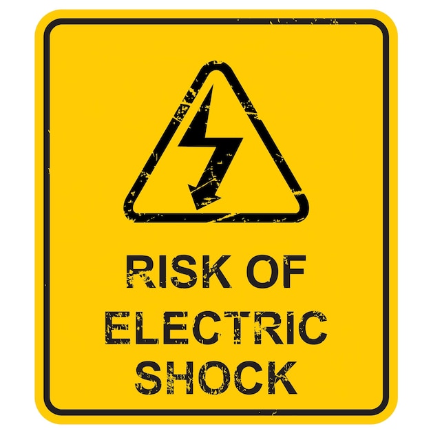 Vector riesgo de advertencia de vector de pegatina de descarga eléctrica