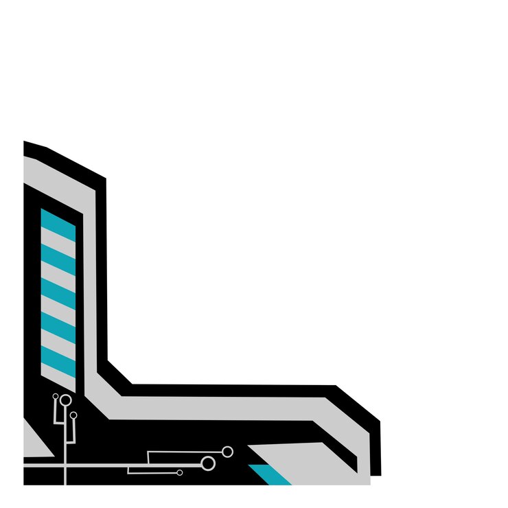 Vector rincón futurista
