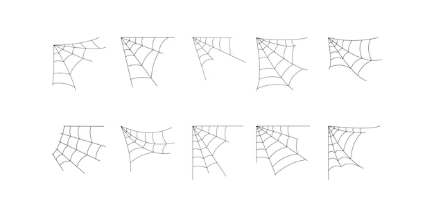 Vector rincón de la telaraña de halloween