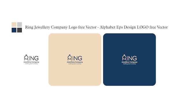 Ring Jewellery Company Logo vector libre Alfabeto Eps Design LOGO vector libre