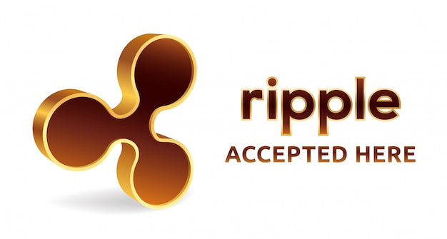 Ripple aceptó aquí, banner. criptomoneda