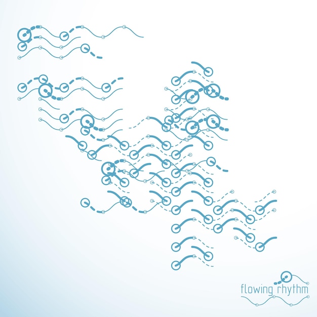 Ritmo que fluye, líneas de onda abstractas vector de fondo para su uso en diseño gráfico y web.