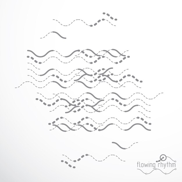 Ritmo que fluye, líneas de onda abstractas vector de fondo para su uso en diseño gráfico y web.