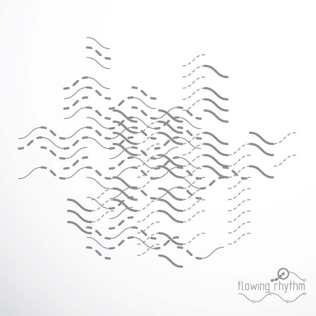 Ritmo que fluye, líneas de onda abstractas vector de fondo para su uso en diseño gráfico y web.
