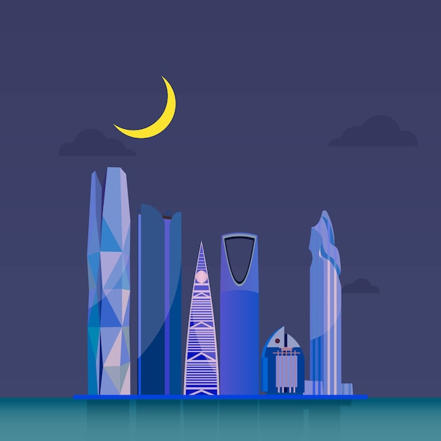 Vector riyadh skyline