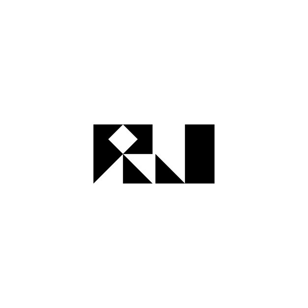 RJ monograma diseño del logotipo letra texto nombre símbolo monocromático logotipo alfabeto carácter logotipo simple