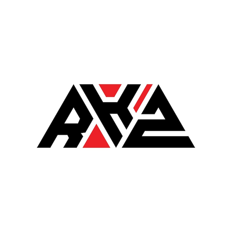 Vector rkz triángulo letra diseño de logotipo con forma de triángulo rkz logotipo triángulo diseño monograma rkz vector triángulo logotipo plantilla con color rojo logotipo triangular rkz sencillo elegante y lujoso logotipo rkz
