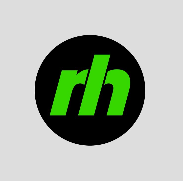 Vector rlh nombre de la empresa letras iniciales monograma rlh letras icono