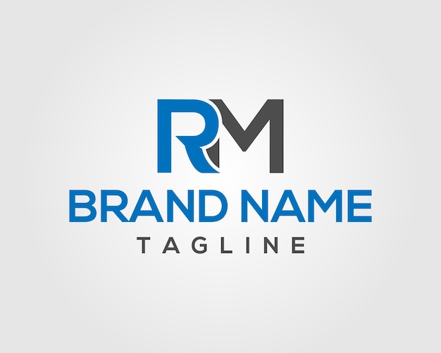 RM plantilla vectorial de íconos de diseño de monograma de letras abstractas