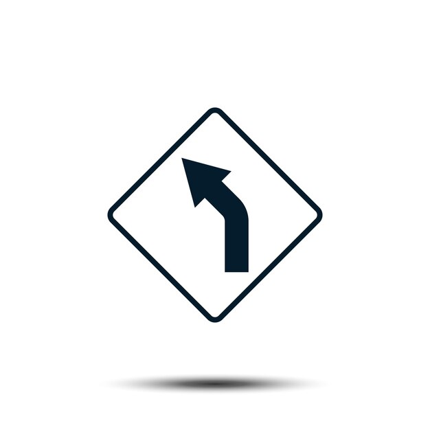 Road Sign Vector Logo Plantilla Ilustración EPS 10