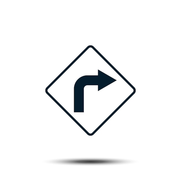 Road Sign Vector Logo Plantilla Ilustración EPS 10