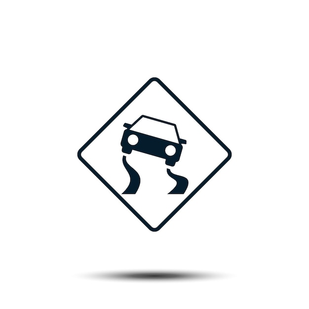 Road Sign Vector Logo Plantilla Ilustración EPS 10