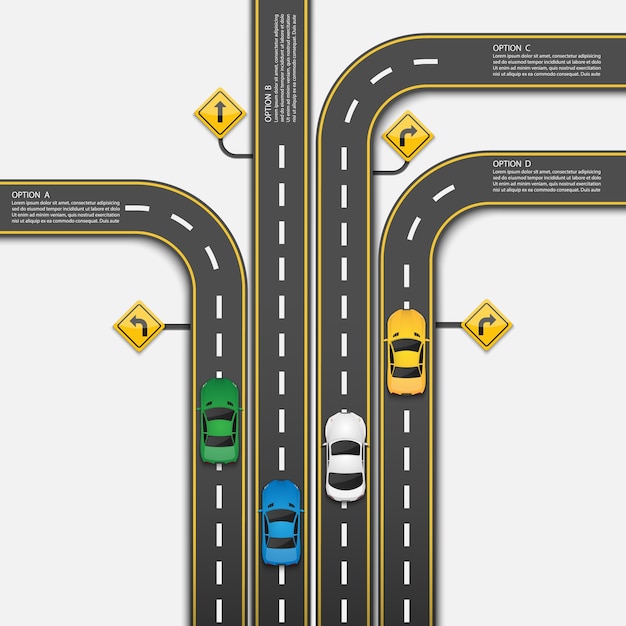 Vector road & street infographic