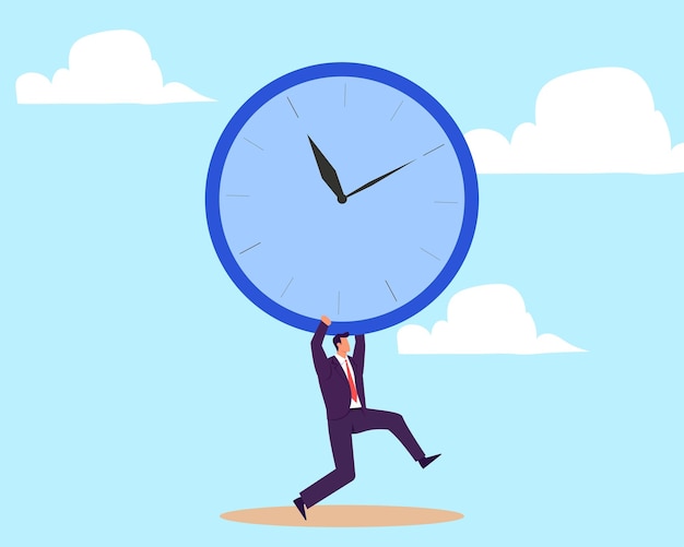 Robar tiempo productividad o problema de procrastinación eficiencia del trabajo para terminar en la estrategia de plazo