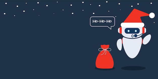 El robot chat bot desea Feliz Año Nuevo y Navidad