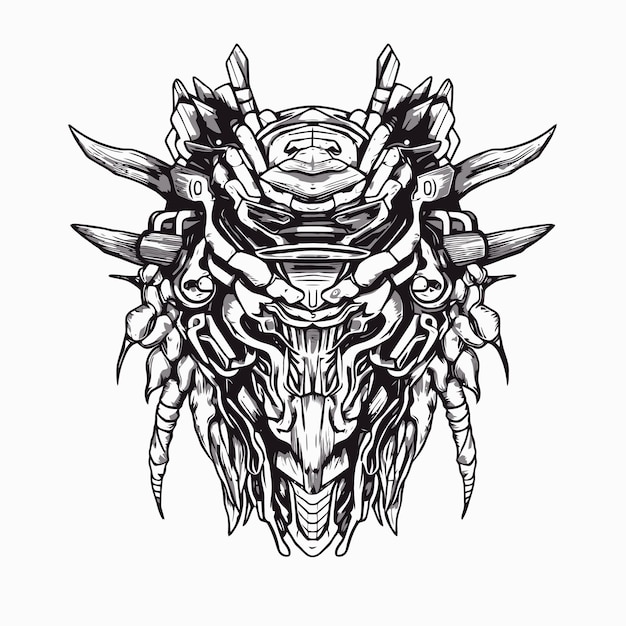 Robot de combate espacial lineart